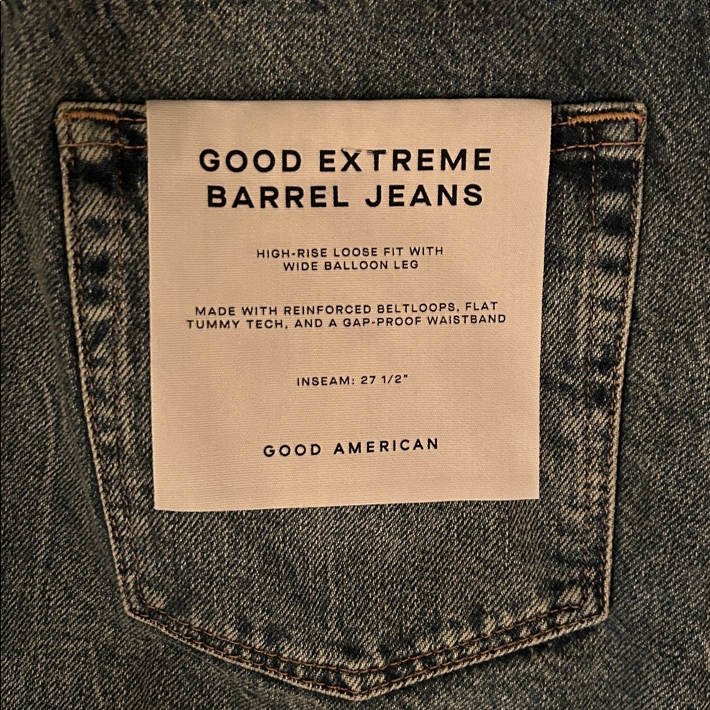 BRAND NEW Good American good extreme barrel Jeans size 6 NWT!👖🎁 - Picture 13 of 15